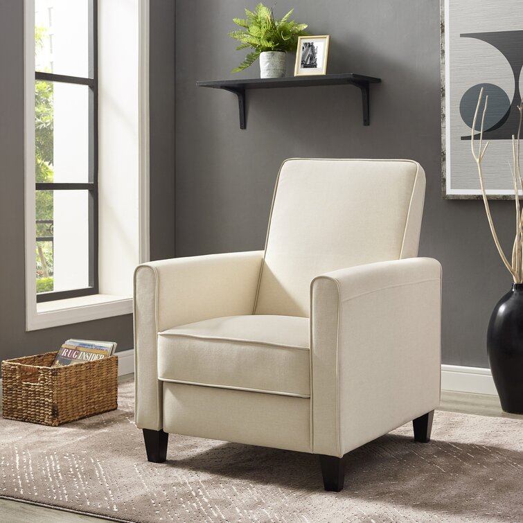 Ahzaria Upholstered Recliner, Manual Recliner Chair, Pushback Recliner,  Upholstered Armchair for Living Room